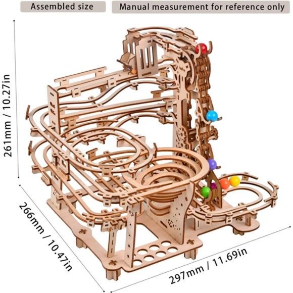 Amazon.com: 3D Wooden Puzzles Marble Run Chain Kit, Wood  3D Wooden Puzzles Marble Run Chain Kit, Mechanical Puzzle Assembly Building Kit
